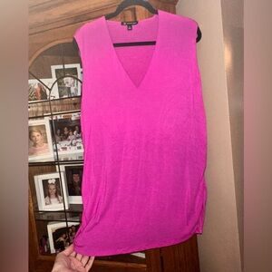 2X Sleeveless Pink Top. Lined. Gathered sides. MUST BE BUNDLED